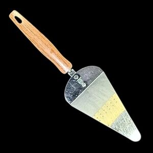 Vintage EKCO USA Stainless Steel Pie Server with Wood Handle